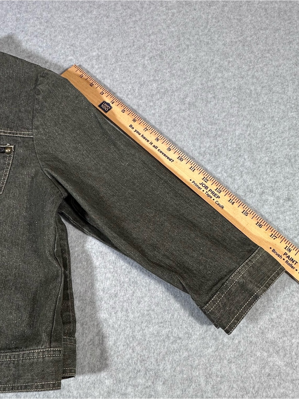Ruby Rd. Petite Rhinestone Denim Jacket - Picture 10 of 10